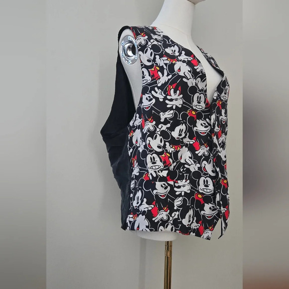 Vintage Unisex 100% Silk Mickey Mouse Vest size LARGE - Picture 4 of 11